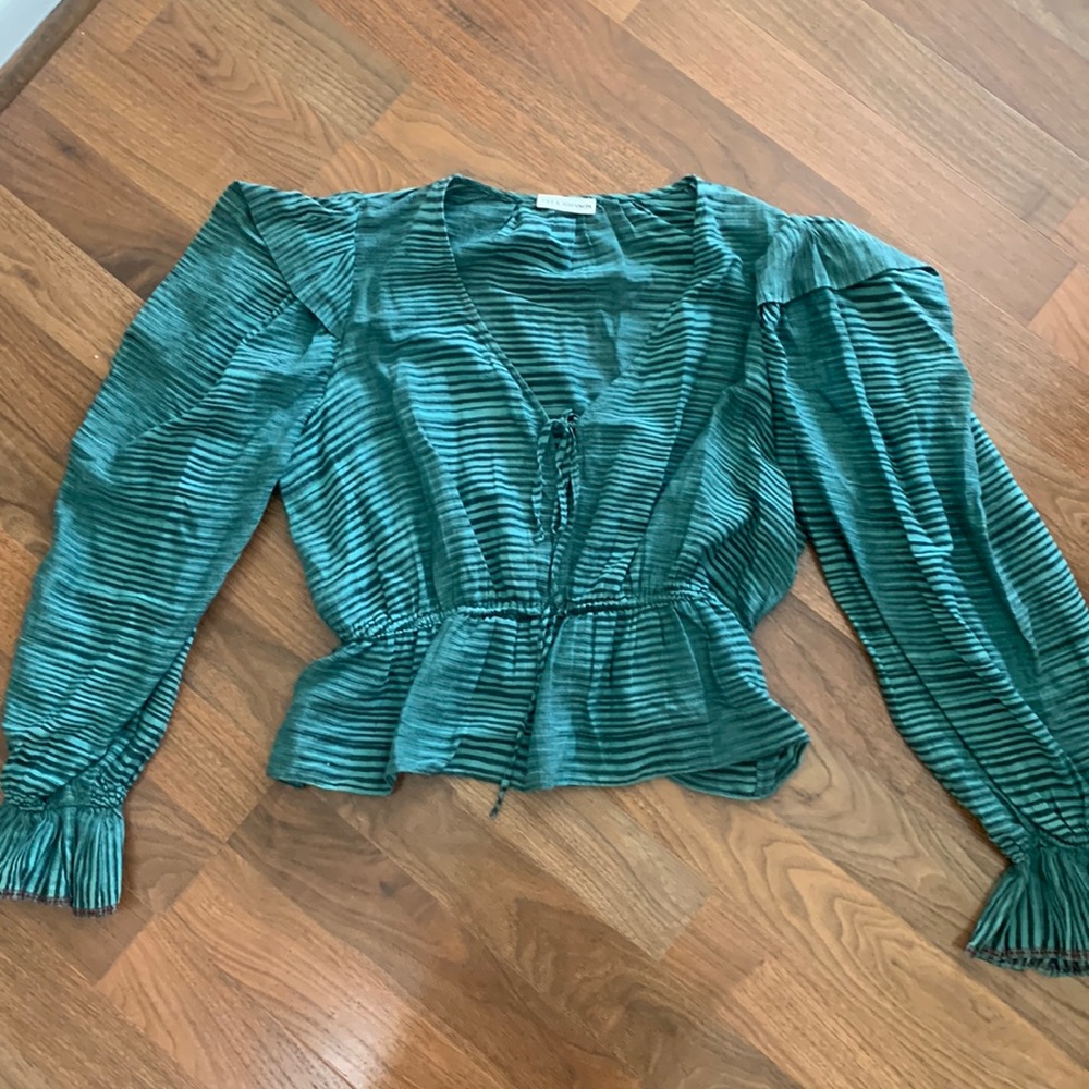 Ulla Johnson Ophelia V-Neck Long Sleeved Blouse sz 4
